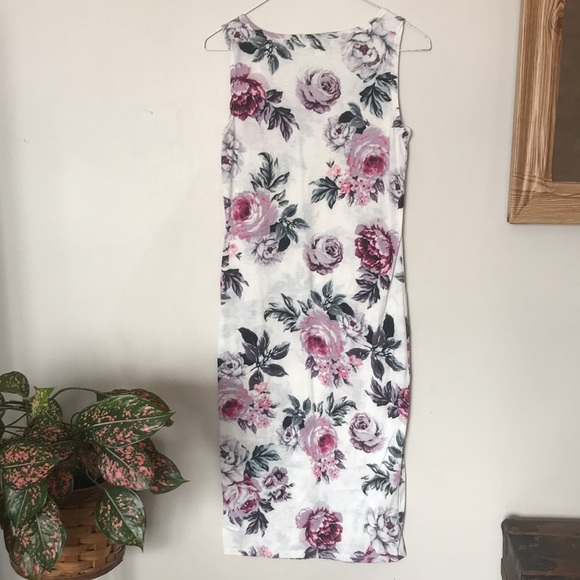 Bodycon midi floral dress - Picture 2 of 5